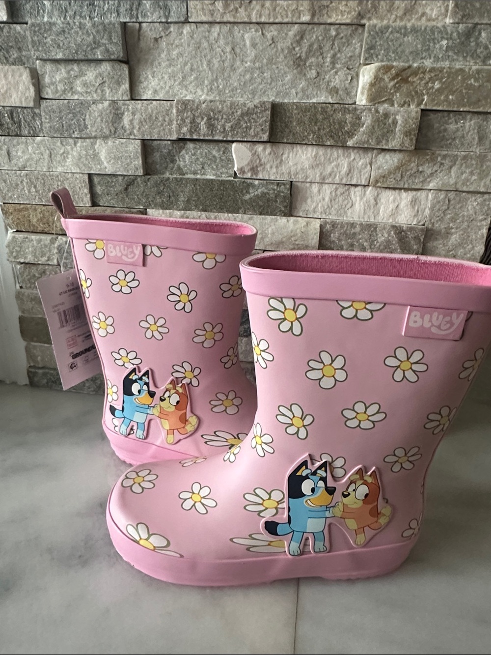 Bluey Toddler Girls Flower Rain Boots 9/10